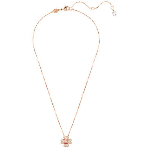 Luxoia - Swarovski Idyllia Halskette Glücksklee Weiss Roségold Legierungsschicht - 5674211