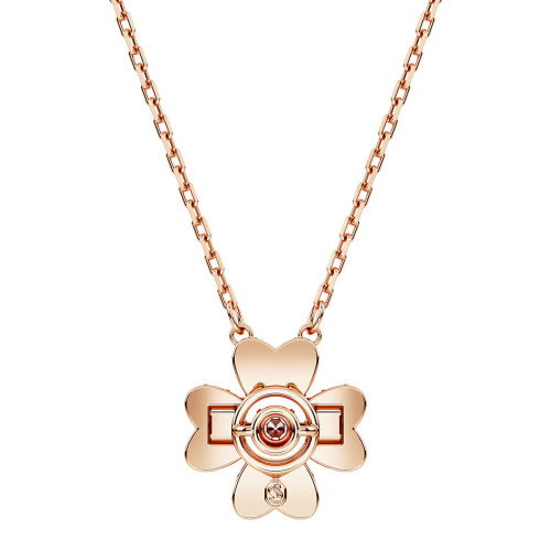 Luxoia - Swarovski Idyllia Halskette Glücksklee Weiss Roségold Legierungsschicht - 5674211