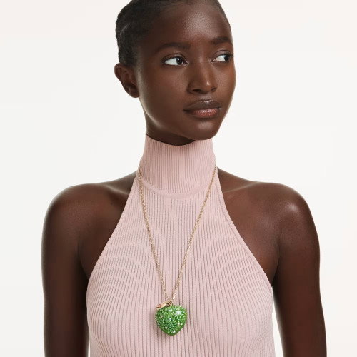 Luxoia - Swarovski Idyllia Halskette Verschiedene Schliffe Apfel Grün Goldlegierungsschicht - 5742675