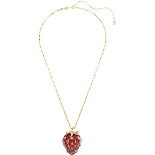Luxoia - Swarovski Idyllia Halskette Verschiedene Schliffe Erdbeere Rot Goldlegierungsschicht - 5742676