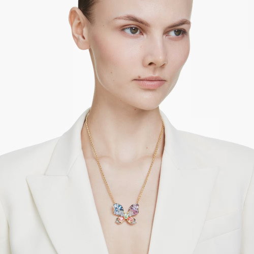 Luxoia - Swarovski Idyllia Halskette und Brosche Verschiedene Schliffe Pavé Schmetterling Mehrfarbig Metallmix - 5709951