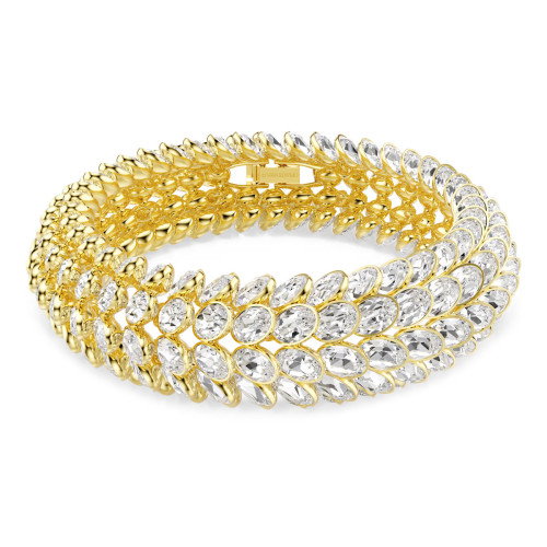 Luxoia - Swarovski Idyllia Armband Oval Schliff Weiss Goldlegierungsschicht