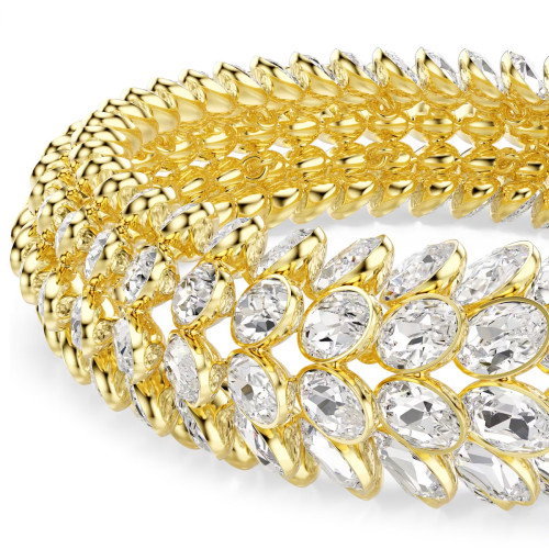 Luxoia - Swarovski Idyllia Armband Oval Schliff Weiss Goldlegierungsschicht