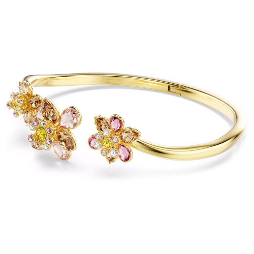 Luxoia - Swarovski Idyllia Armreif Verschiedene Schliffe Blume Mehrfarbig Goldlegierungsschicht