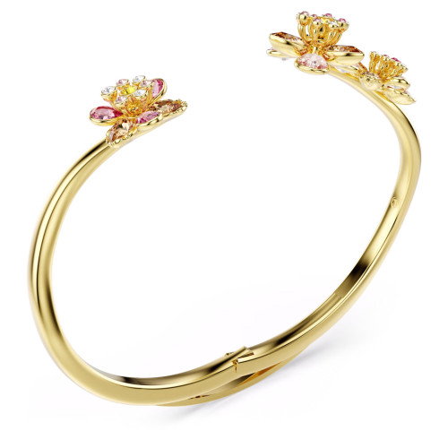 Luxoia - Swarovski Idyllia Armreif Verschiedene Schliffe Blume Mehrfarbig Goldlegierungsschicht