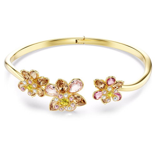 Luxoia - Swarovski Idyllia Armreif Verschiedene Schliffe Blume Mehrfarbig Goldlegierungsschicht
