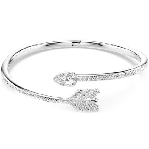 Luxoia - Swarovski Idyllia Armreif Verschiedene Schliffe Pfeil Weiss Rhodiniert