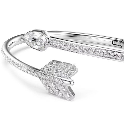 Luxoia - Swarovski Idyllia Armreif Verschiedene Schliffe Pfeil Weiss Rhodiniert