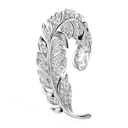 Luxoia - Swarovski Idyllia Brosche Verschiedene Schliffe Feder Rhodiniert - 5747549