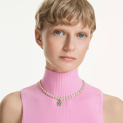 Luxoia - Swarovski Idyllia Charm Glücksklee Grün Goldlegierungsschicht - 5743130