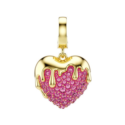 Luxoia - Swarovski Idyllia Charm Rundschliff Herz Rosa Goldlegierungsschicht - 5742953