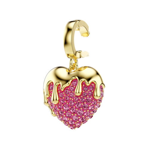 Luxoia - Swarovski Idyllia Charm Rundschliff Herz Rosa Goldlegierungsschicht - 5742953
