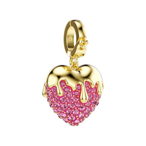 Luxoia - Swarovski Idyllia Charm Rundschliff Herz Rosa Goldlegierungsschicht - 5742953