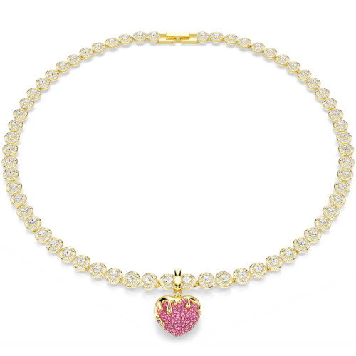 Luxoia - Swarovski Idyllia Charm Rundschliff Herz Rosa Goldlegierungsschicht - 5742953