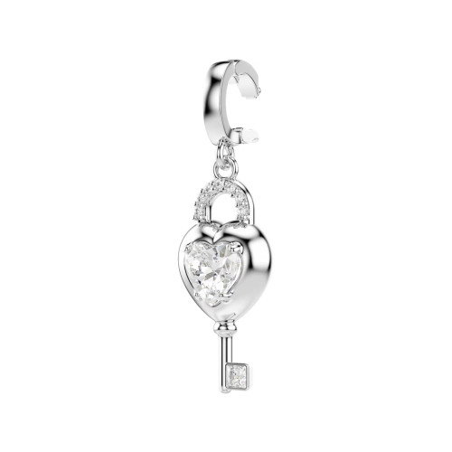 Luxoia - Swarovski Idyllia Charm Verschiedene Schliffe Herz mit Schlüssel Weiss Rhodiniert - 5742957