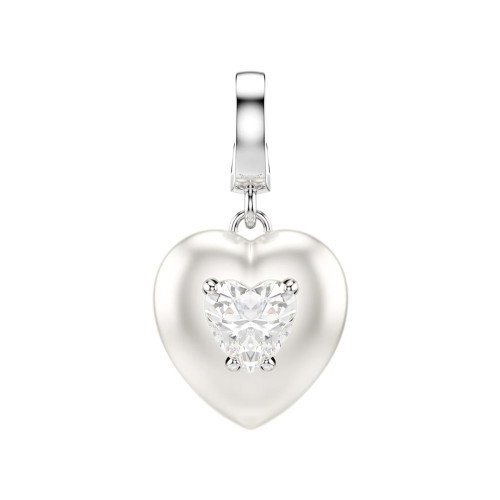 Luxoia - Swarovski Idyllia Charm Verschiedene Schliffe Perlfarbene Beschichtung Herz Weiss Rhodiniert - 5742960