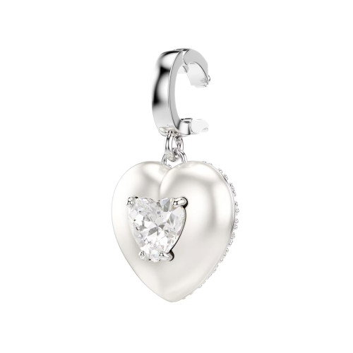 Luxoia - Swarovski Idyllia Charm Verschiedene Schliffe Perlfarbene Beschichtung Herz Weiss Rhodiniert - 5742960