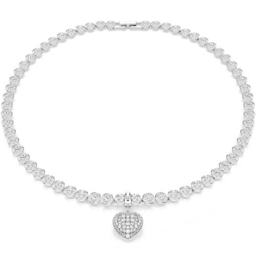 Luxoia - Swarovski Idyllia Charm Verschiedene Schliffe Perlfarbene Beschichtung Herz Weiss Rhodiniert - 5742960