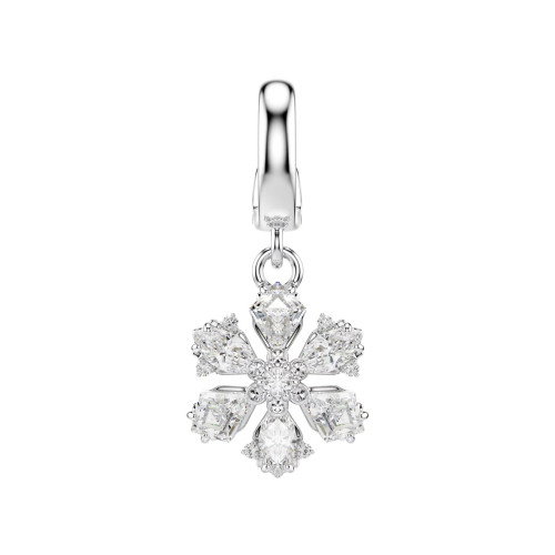Luxoia - Swarovski Idyllia Charm Verschiedene Schliffe Schneeflocke Weiss Rhodiniert - 5755513