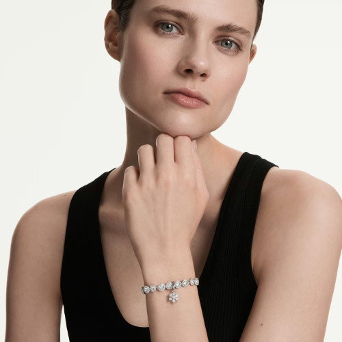 Luxoia - Swarovski Idyllia Charm Verschiedene Schliffe Schneeflocke Weiss Rhodiniert - 5755513