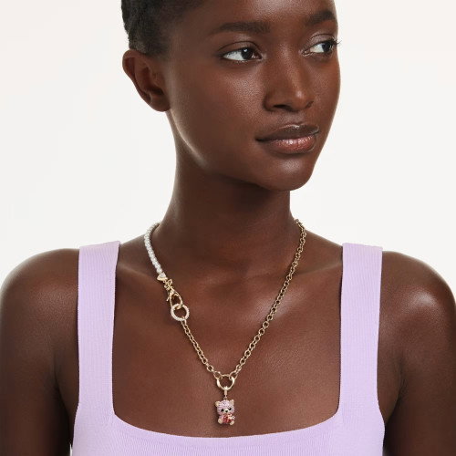 Luxoia - Swarovski Idyllia Charm Verschiedene Schliffe Teddy Rosa Goldlegierungsschicht - 5738357