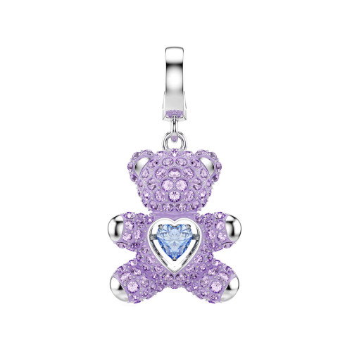 Luxoia - Swarovski Idyllia Charm Verschiedene Schliffe Teddy Violett Rhodiniert - 5745610