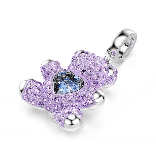 Luxoia - Swarovski Idyllia Charm Verschiedene Schliffe Teddy Violett Rhodiniert - 5745610