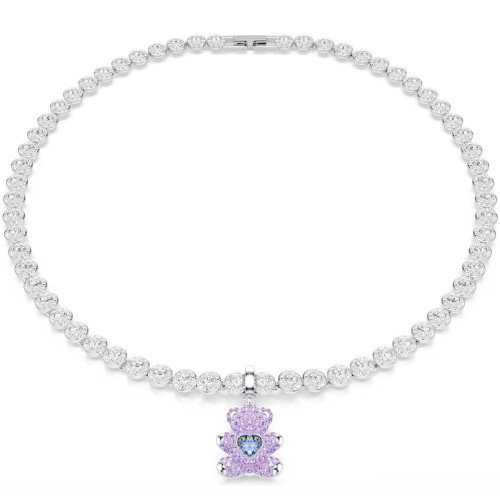Luxoia - Swarovski Idyllia Charm Verschiedene Schliffe Teddy Violett Rhodiniert - 5745610