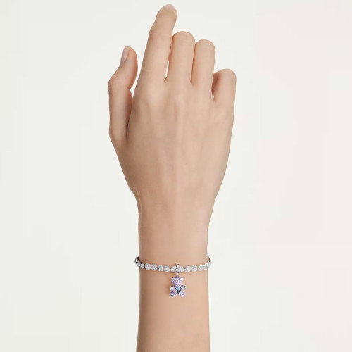 Luxoia - Swarovski Idyllia Charm Verschiedene Schliffe Teddy Violett Rhodiniert - 5745610