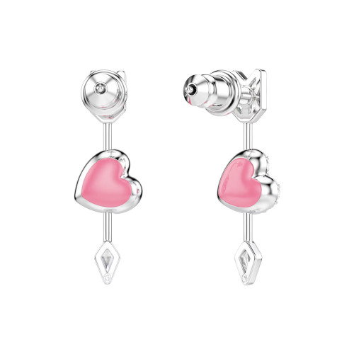 Luxoia - Swarovski Idyllia Drop Ohrhänger Verschiedene Schliffe Herz mit Pfeil Weiss Rhodiniert - 5749602