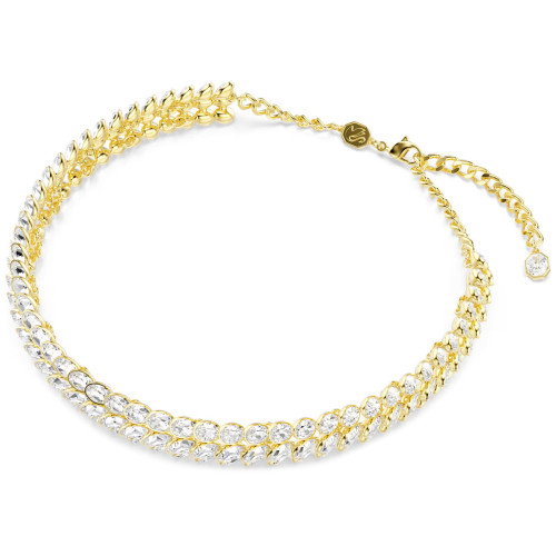 Luxoia - Swarovski Idyllia Halsband Oval Schliff Weiss Goldlegierungsschicht - 5723541
