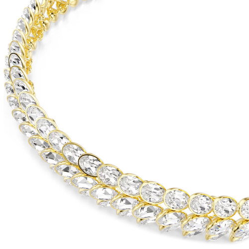 Luxoia - Swarovski Idyllia Halsband Oval Schliff Weiss Goldlegierungsschicht - 5723541