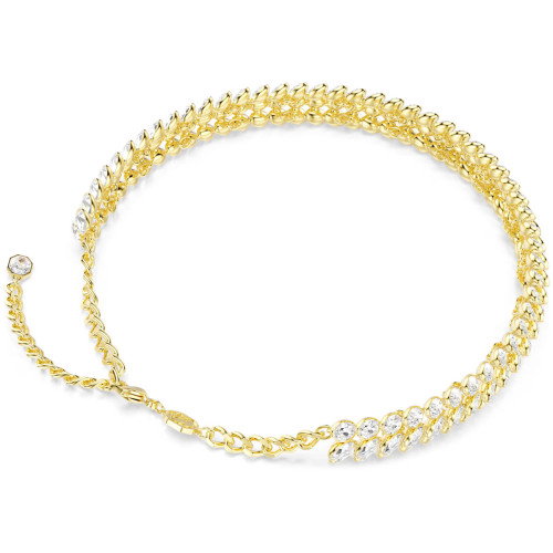 Luxoia - Swarovski Idyllia Halsband Oval Schliff Weiss Goldlegierungsschicht - 5723541