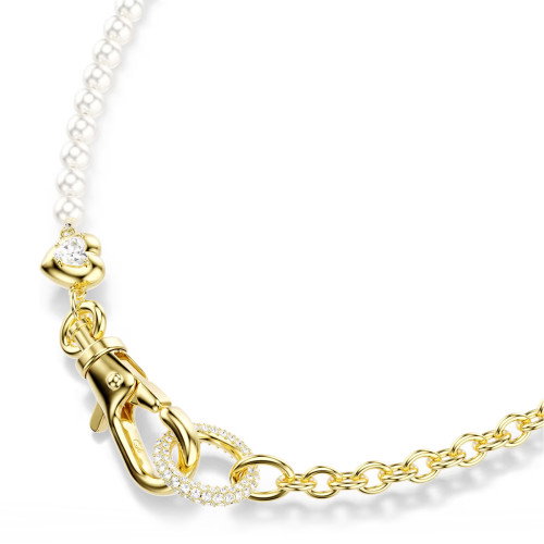 Luxoia - Swarovski Idyllia Halskette Kristallperle Weiss Goldlegierungsschicht - 5742961