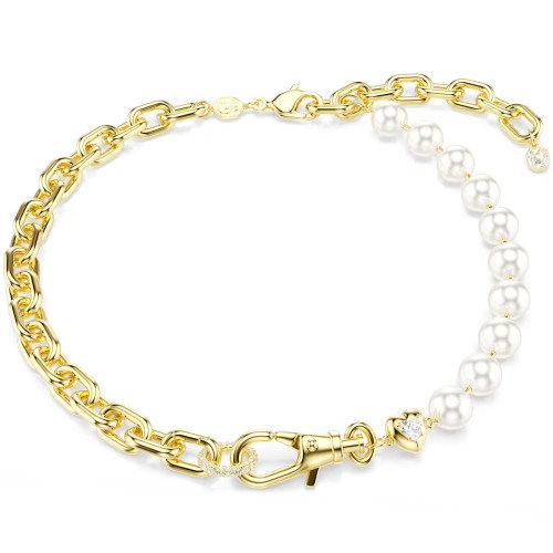 Luxoia - Swarovski Idyllia Halskette Kristallperle Weiss Goldlegierungsschicht - 5743993