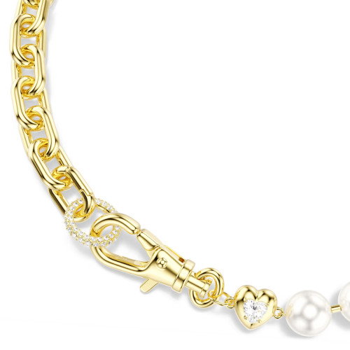 Luxoia - Swarovski Idyllia Halskette Kristallperle Weiss Goldlegierungsschicht - 5743993