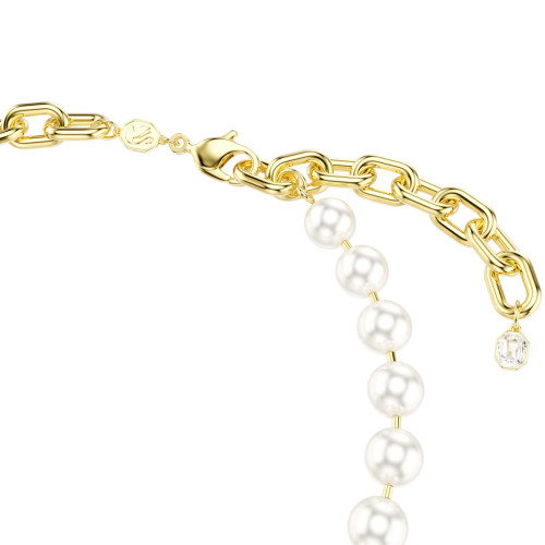 Luxoia - Swarovski Idyllia Halskette Kristallperle Weiss Goldlegierungsschicht - 5743993