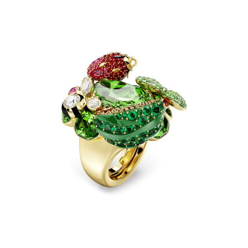 Luxoia - Swarovski Idyllia Motiv Ring Mehrfarbig Goldlegierungsschicht