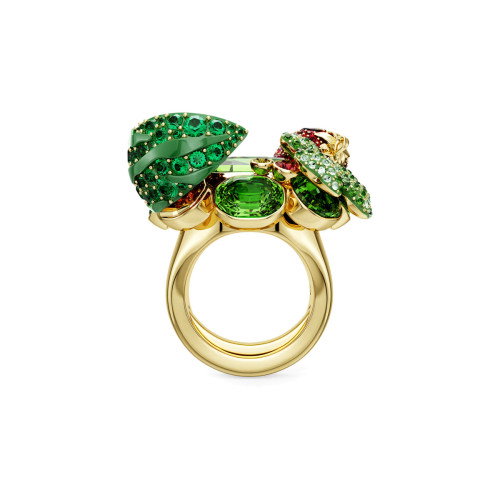 Luxoia - Swarovski Idyllia Motiv Ring Mehrfarbig Goldlegierungsschicht