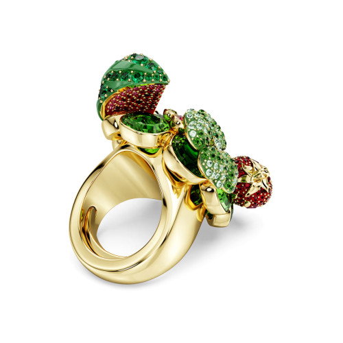 Luxoia - Swarovski Idyllia Motiv Ring Mehrfarbig Goldlegierungsschicht