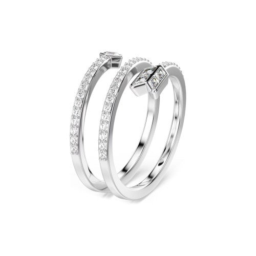 Luxoia - Swarovski Idyllia Motiv Ring Verschiedene Schliffe Pfeil Weiss Rhodiniert