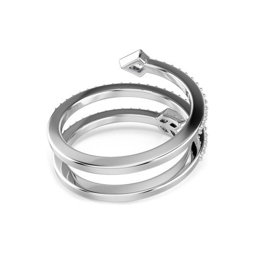 Luxoia - Swarovski Idyllia Motiv Ring Verschiedene Schliffe Pfeil Weiss Rhodiniert