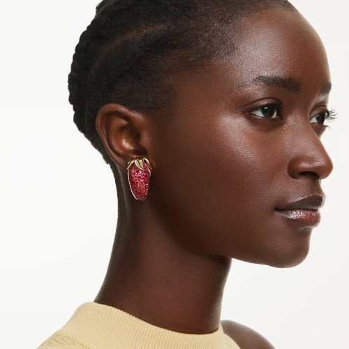 Luxoia - Swarovski Idyllia Clip Earrings Red Gold tone plated - 5751416