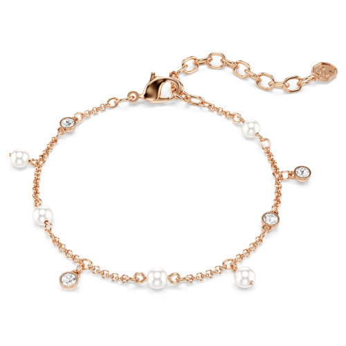 Luxoia - Swarovski Imber Armband Kristallperle Rundschliff Weiss 18K roségoldbeschichtet - 5754243