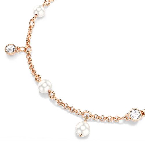 Luxoia - Swarovski Imber Armband Kristallperle Rundschliff Weiss 18K roségoldbeschichtet - 5754243