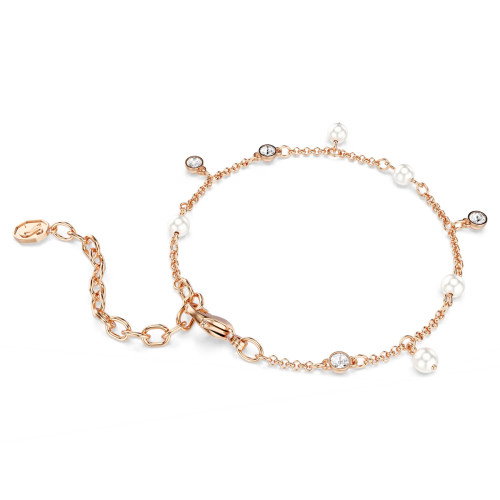 Luxoia - Swarovski Imber Armband Kristallperle Rundschliff Weiss 18K roségoldbeschichtet - 5754243