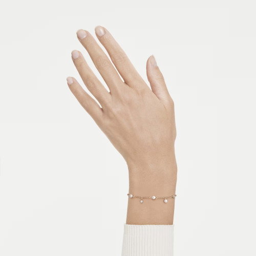 Luxoia - Swarovski Imber Armband Kristallperle Rundschliff Weiss 18K roségoldbeschichtet - 5754243