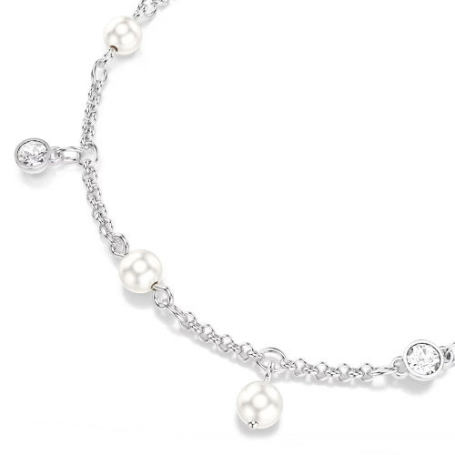 Luxoia - Swarovski Imber Armband Kristallperle Rundschliff Weiss Rhodiniert - 5754242