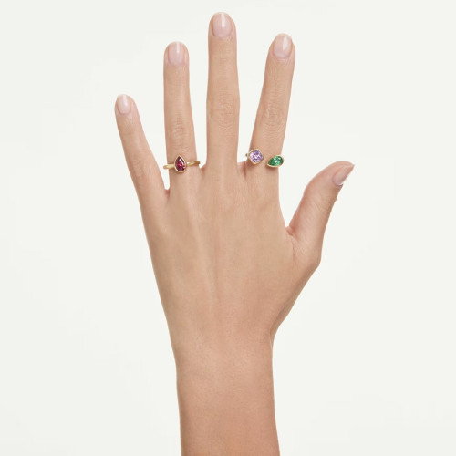 Luxoia - Swarovski Imber Cocktail Ring Set Verschiedene Schliffe Mehrfarbig 18K goldbeschichtet