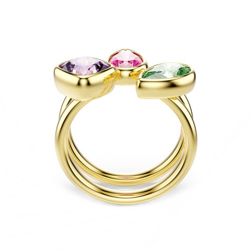 Luxoia - Swarovski Imber Cocktail Ring Set Verschiedene Schliffe Mehrfarbig 18K goldbeschichtet